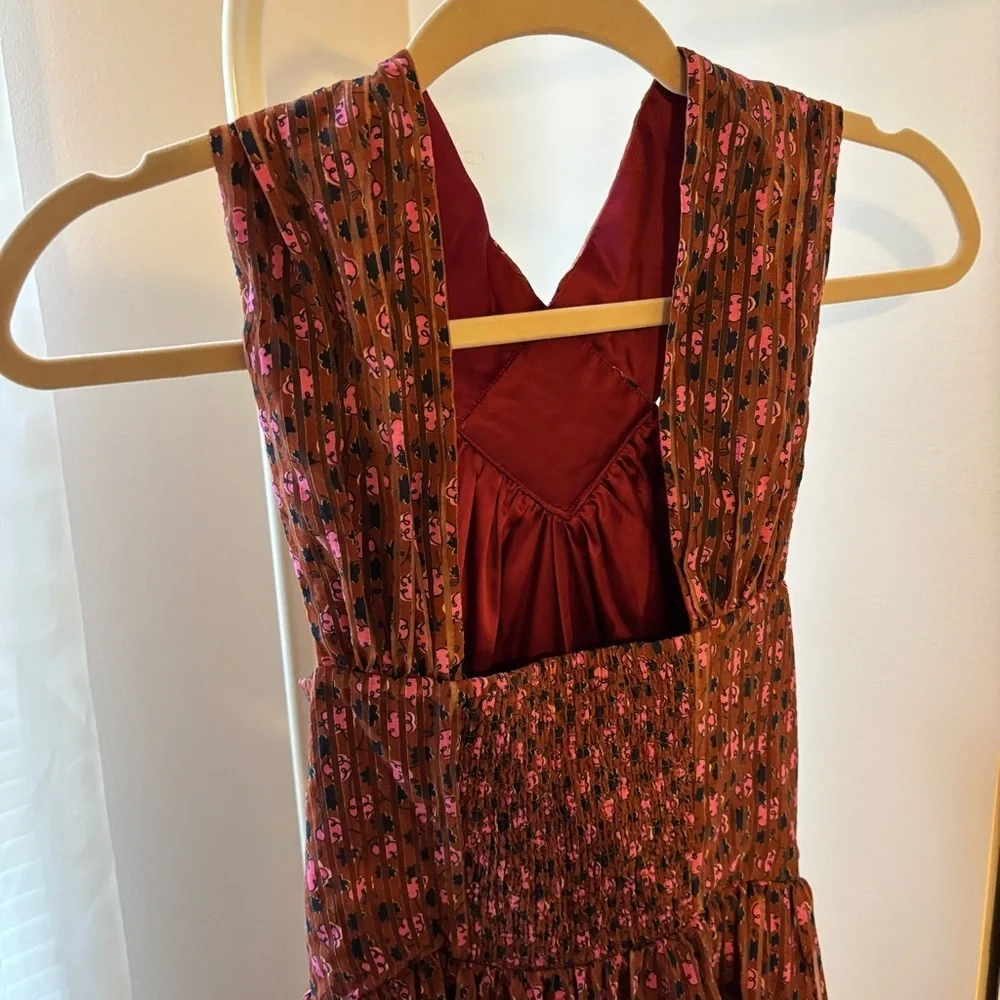 Kate Spade Floradoodle Dress Size 2 Floral Print Crossover Midi Dress NWOT - Picture 3 of 8